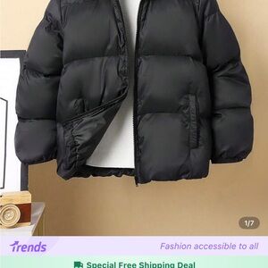 SHEIN Black Puffer Jacket for Kids
